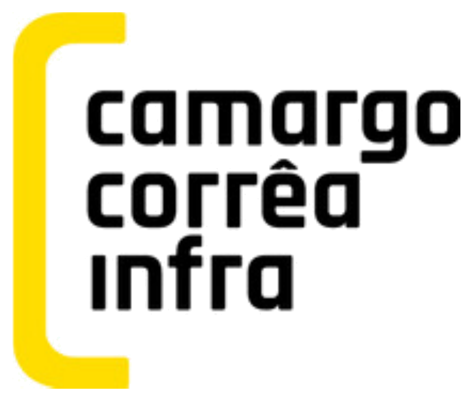 Logo da Camargo Corrêa Infra, infraestrutura no Brasil, empresa em prova social de palestras corporativas da Palestras 360