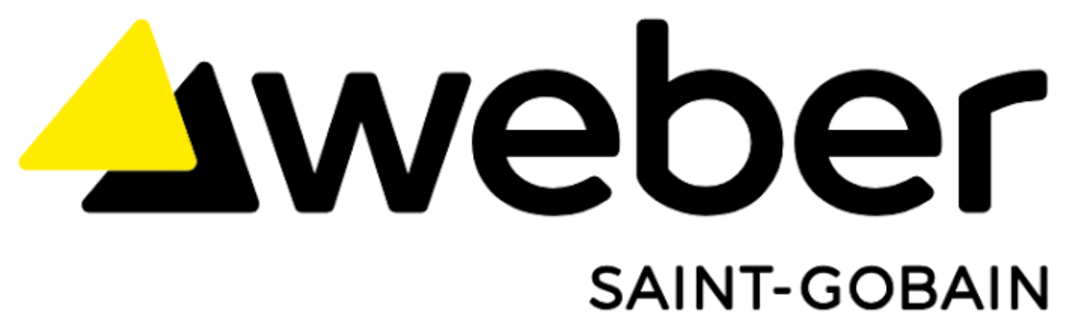 Logo da Weber Saint-Gobain, argamassas e construção no Brasil, empresa em prova social de palestras corporativas da Palestras 360