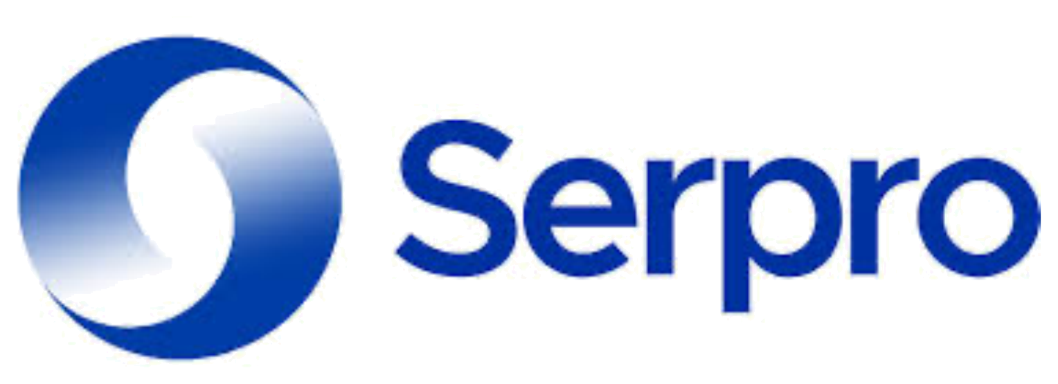 Logo da Serpro, tecnologia para o governo no Brasil, empresa em prova social de palestras corporativas da Palestras 360